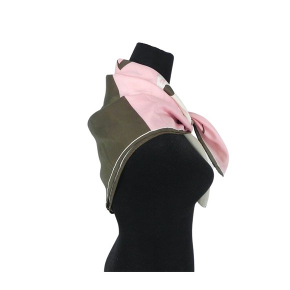 Vintage Silk Pink & Brown Scarf - Picture 3 of 9